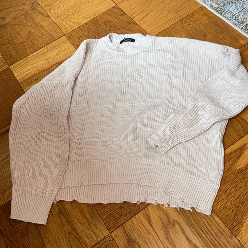 Oatmeal light knit sweater
